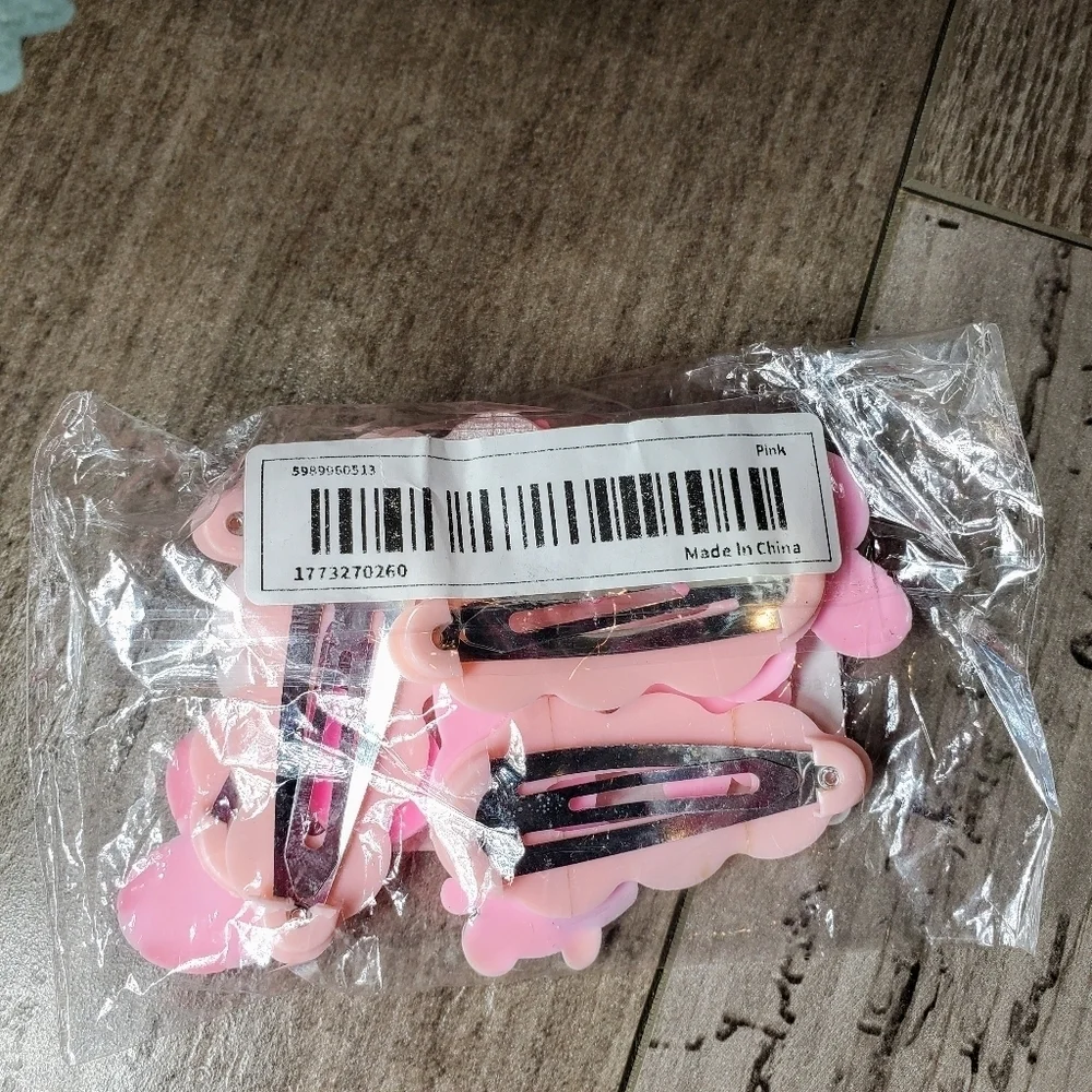 NWT Sanrio Melody Rainbow Hair Clips 5pc Pink